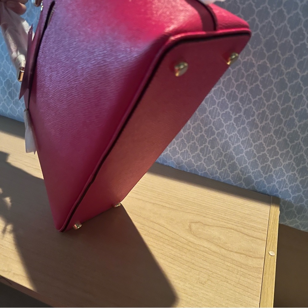 Coach Pink Katy Satchel with Signature Canvas Logo Strap 💕 - Picture 12 of 16